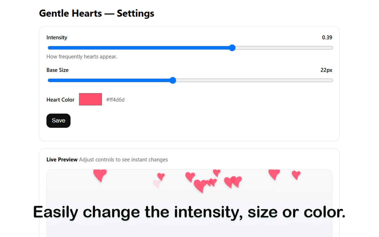 Floating Hearts – Subtle Browser Decoration