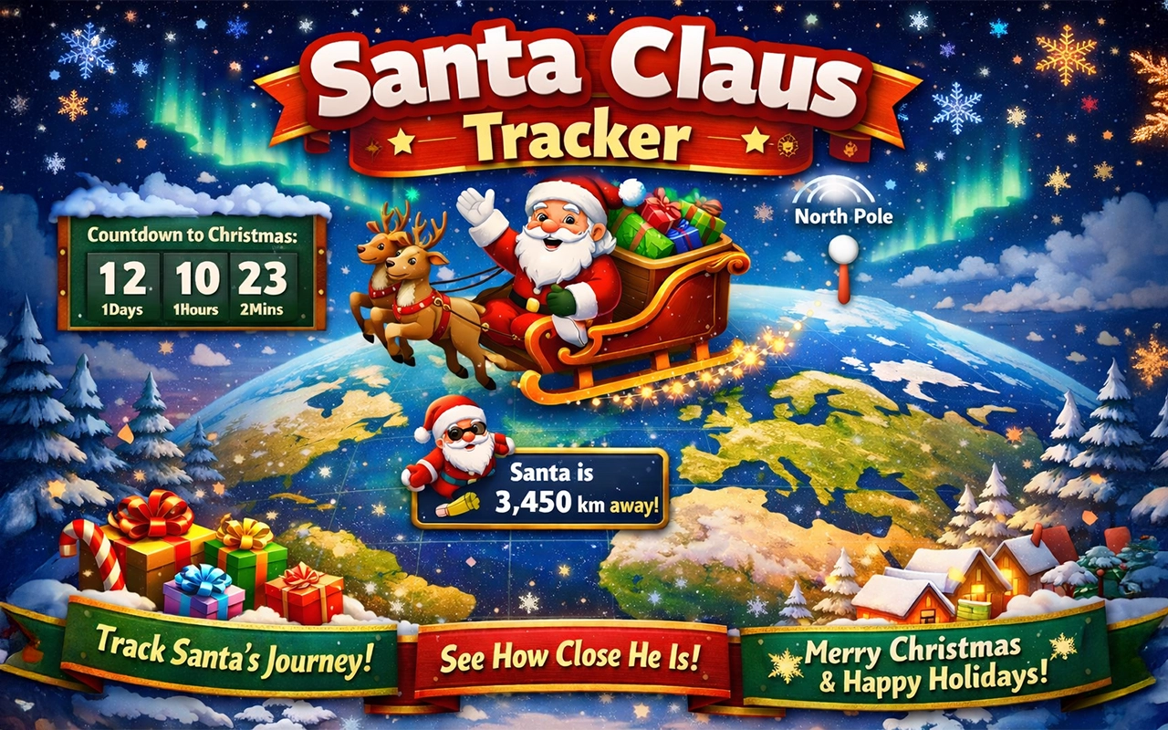 Santa Claus Tracker for Google Chrome
