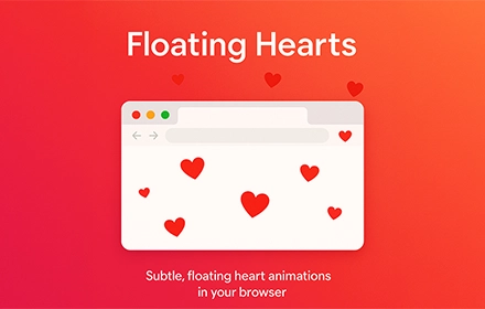 Floating Hearts Chrome Extension