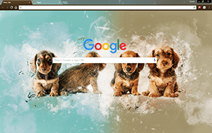 Painted Puppies Google Chrome Theme