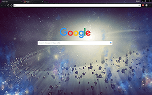 Space Rocks Chrome Theme
