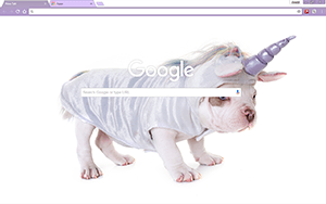 Unicorn Puppy Google Chrome Theme