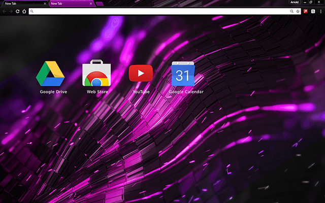 Alien Purple Chrome Theme