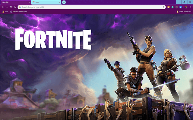 Fortnite Zombies Google Chrome Theme