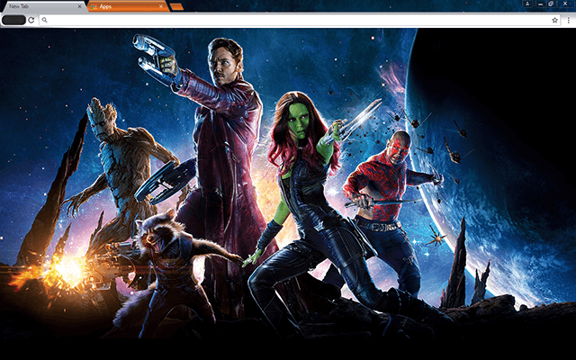 Guardians Of The Galaxy Chrome Theme