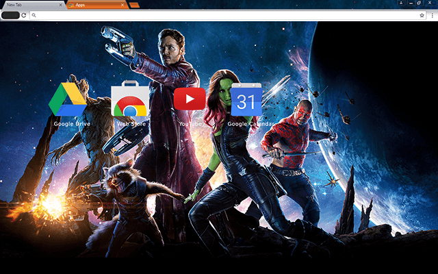 Guardians Of The Galaxy Chrome Theme