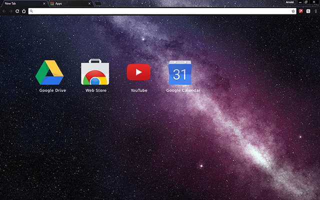Milky Way Stars Google Chrome Theme