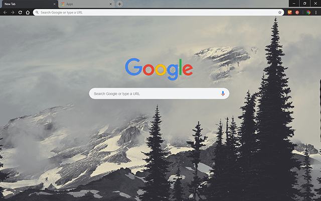 Mountain Fog Google Chrome Theme