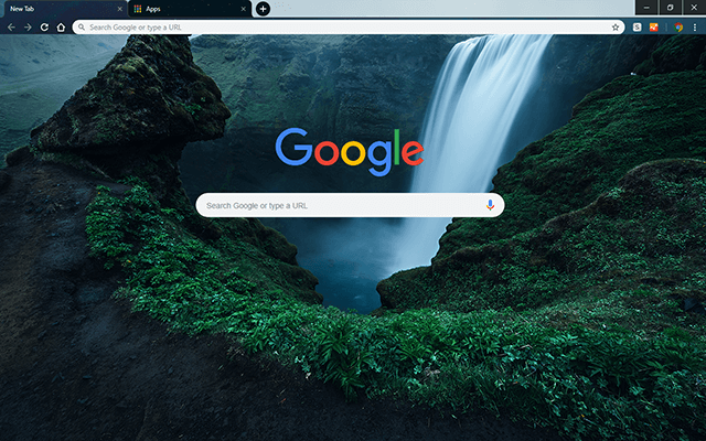 Skogafoss Waterfall Google Chrome Theme