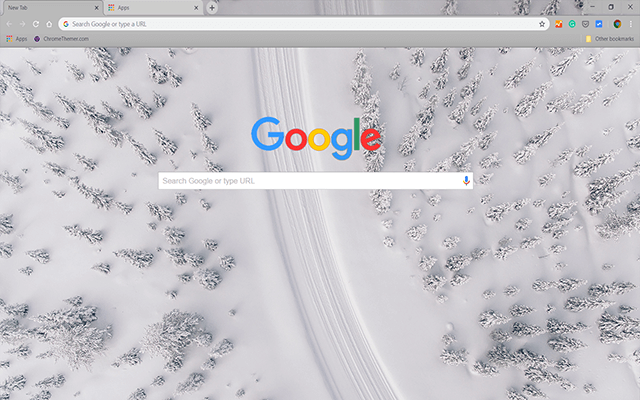 Snowy Road Google Chrome Theme