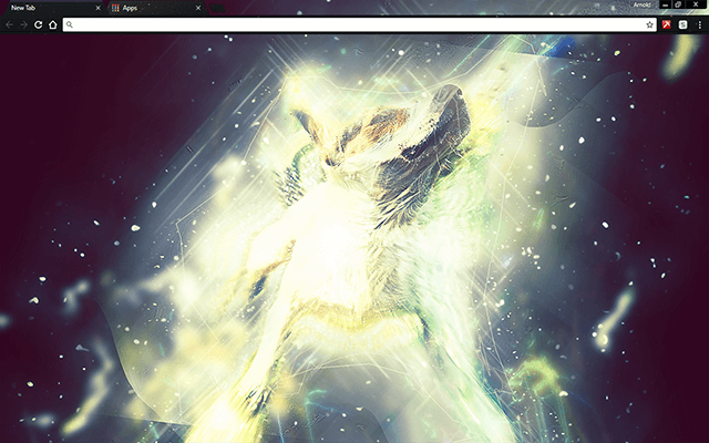 Star Dust Puppy Google Chrome Theme