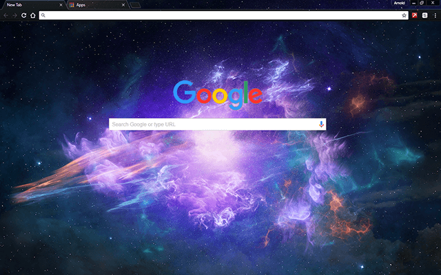 Space Light Google Chrome Theme