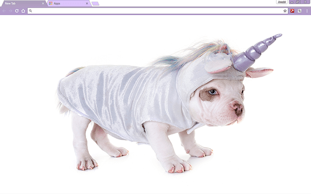 Unicorn Puppy Google Chrome Theme