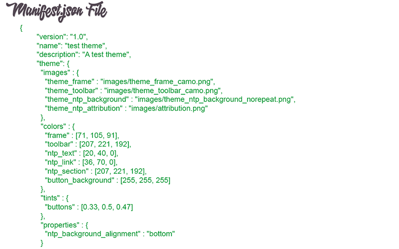 Manifest JSON File
