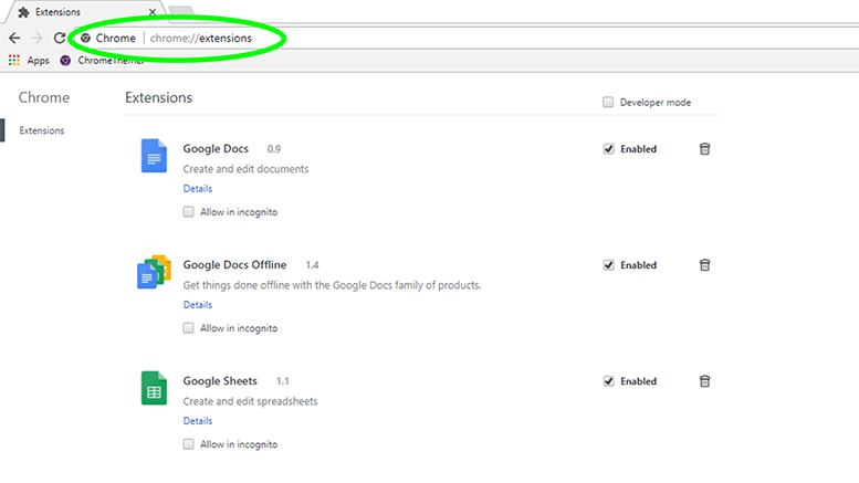 Click On "Extensions" From The Drop Down Menu ...