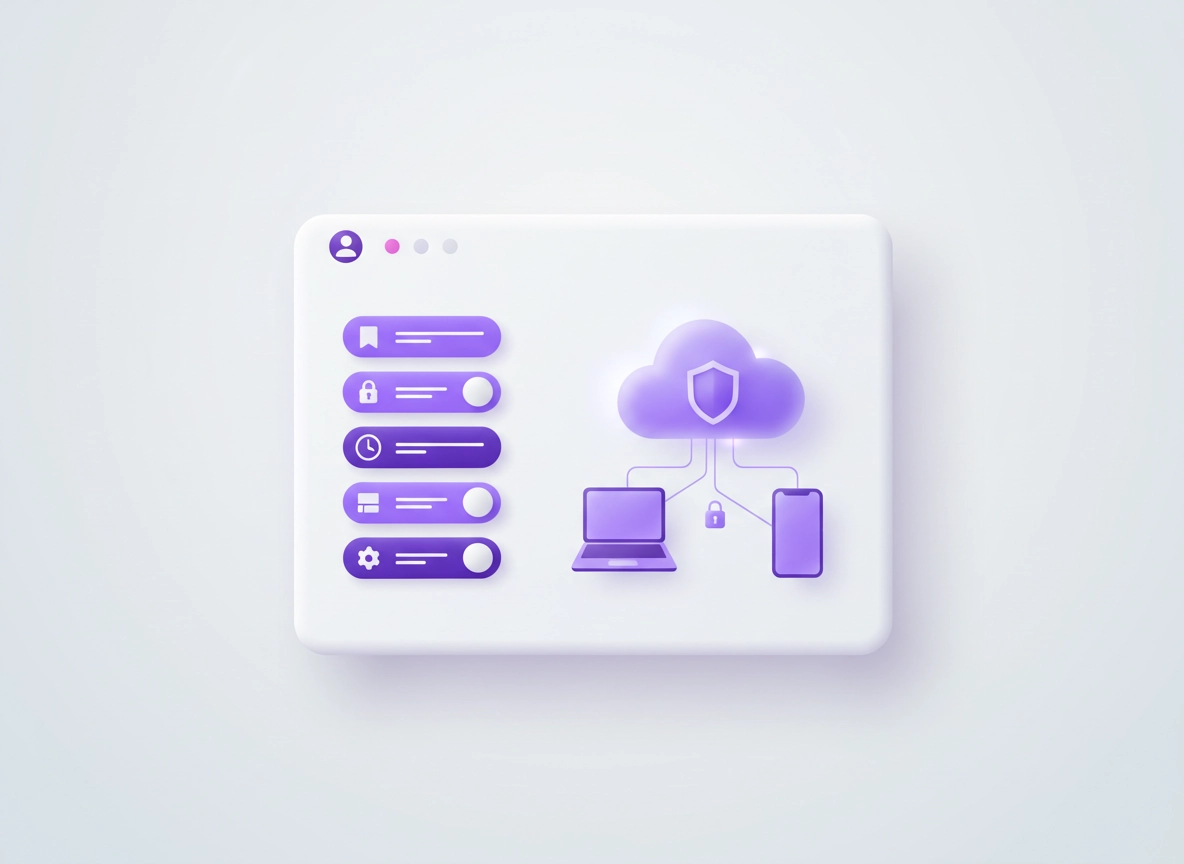Chrome account sync settings showing profile sync toggles and secure cloud connection