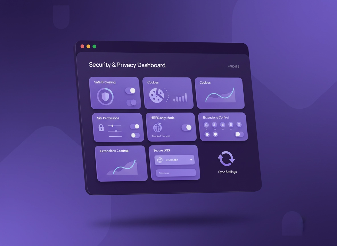 Chrome Browser Hardening Checklist secure settings dashboard illustration