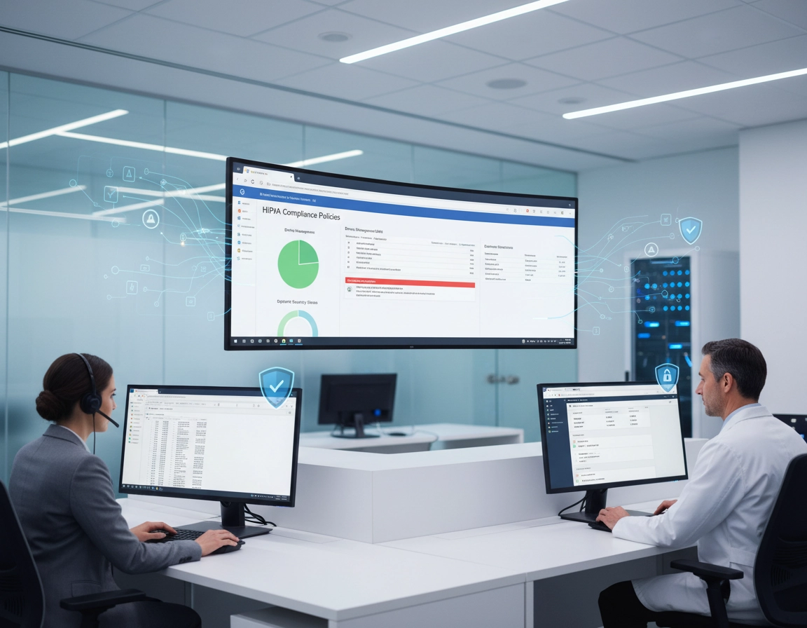 Chrome Enterprise HIPAA compliance dashboard with healthcare data security controls