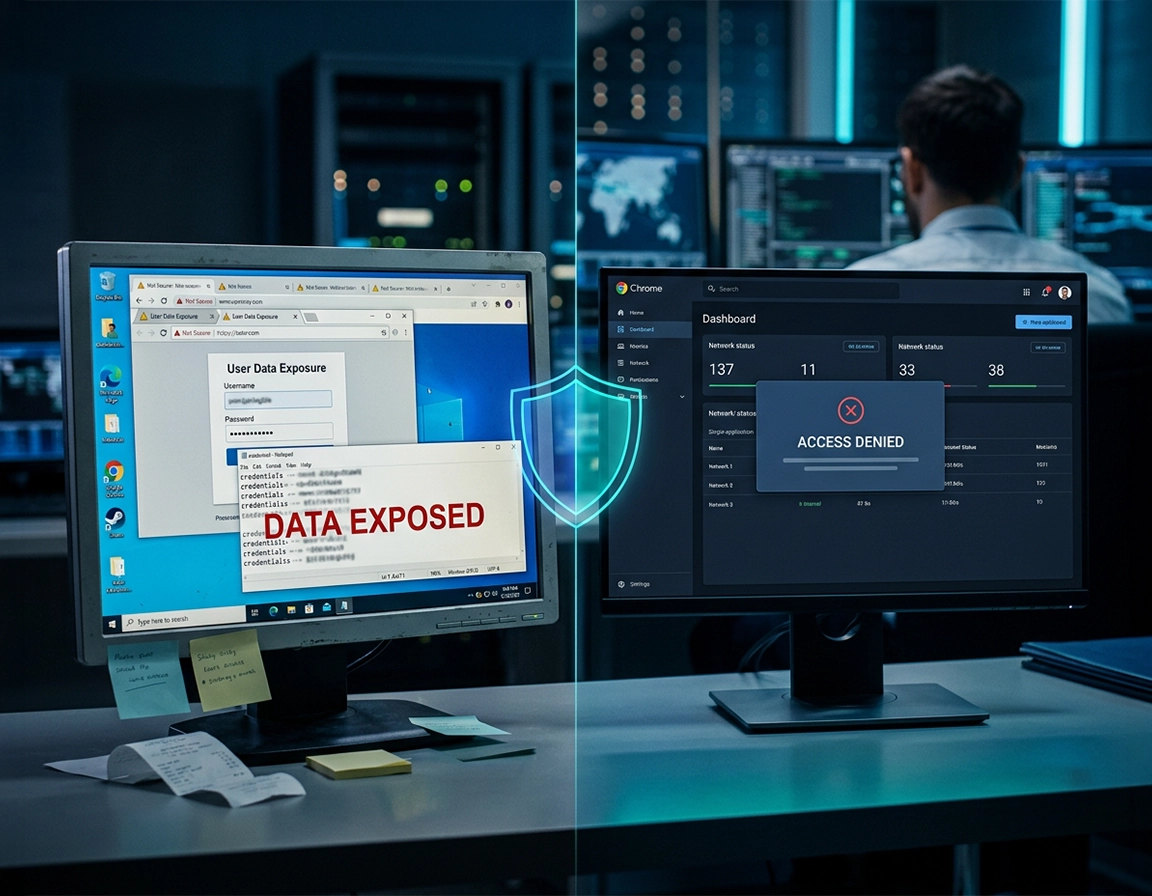 Chrome Enterprise secure kiosk mode on a locked-down ChromeOS device