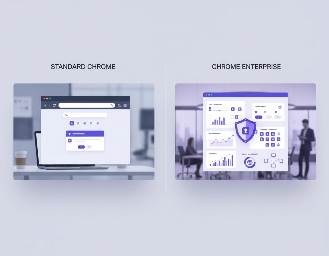 Chrome Enterprise vs Standard Chrome comparison for business security and management
