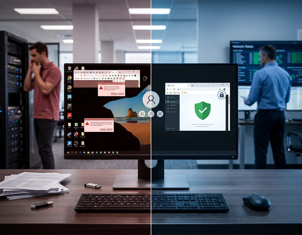 Chrome malware removal for shared devices