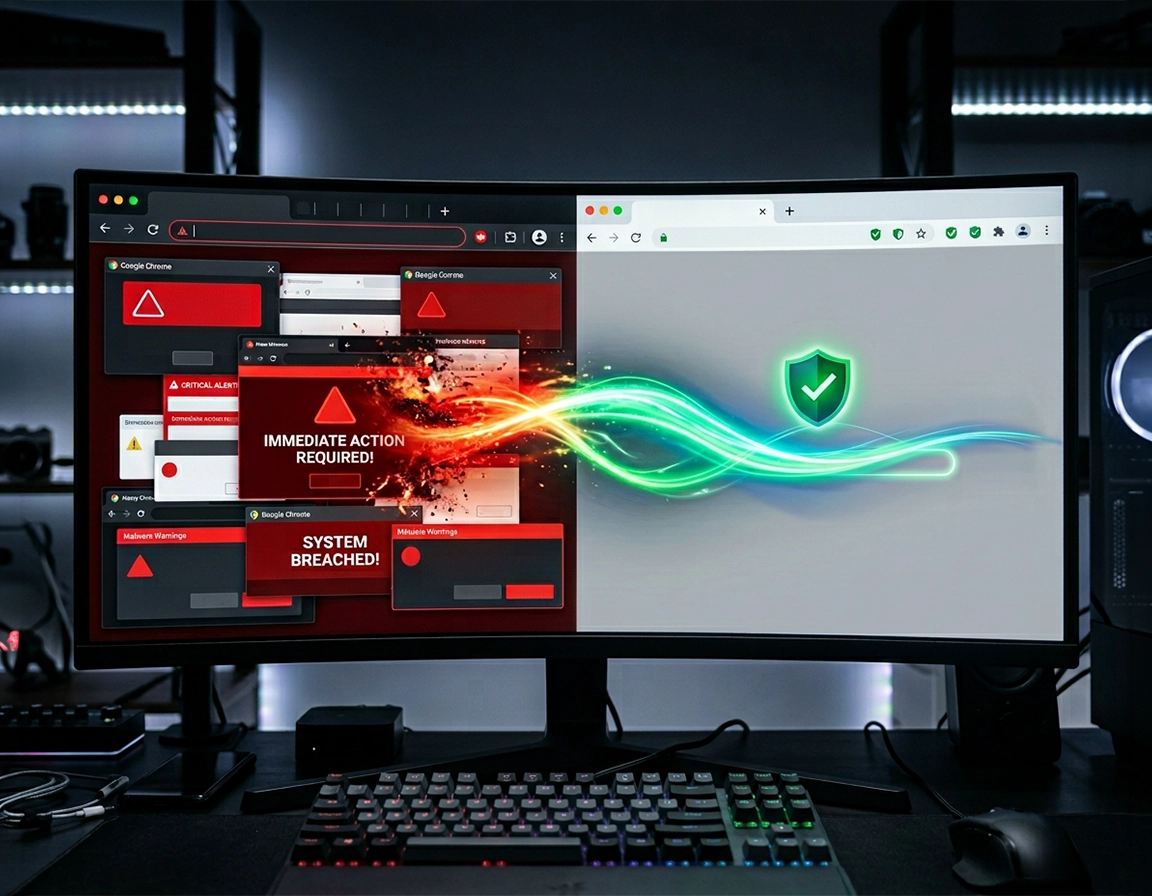 Chrome security reset to remove malware and restore safe settings