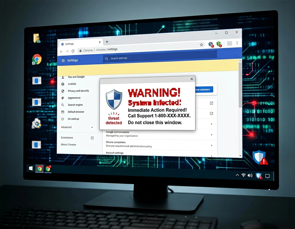 How to check if Chrome has virus