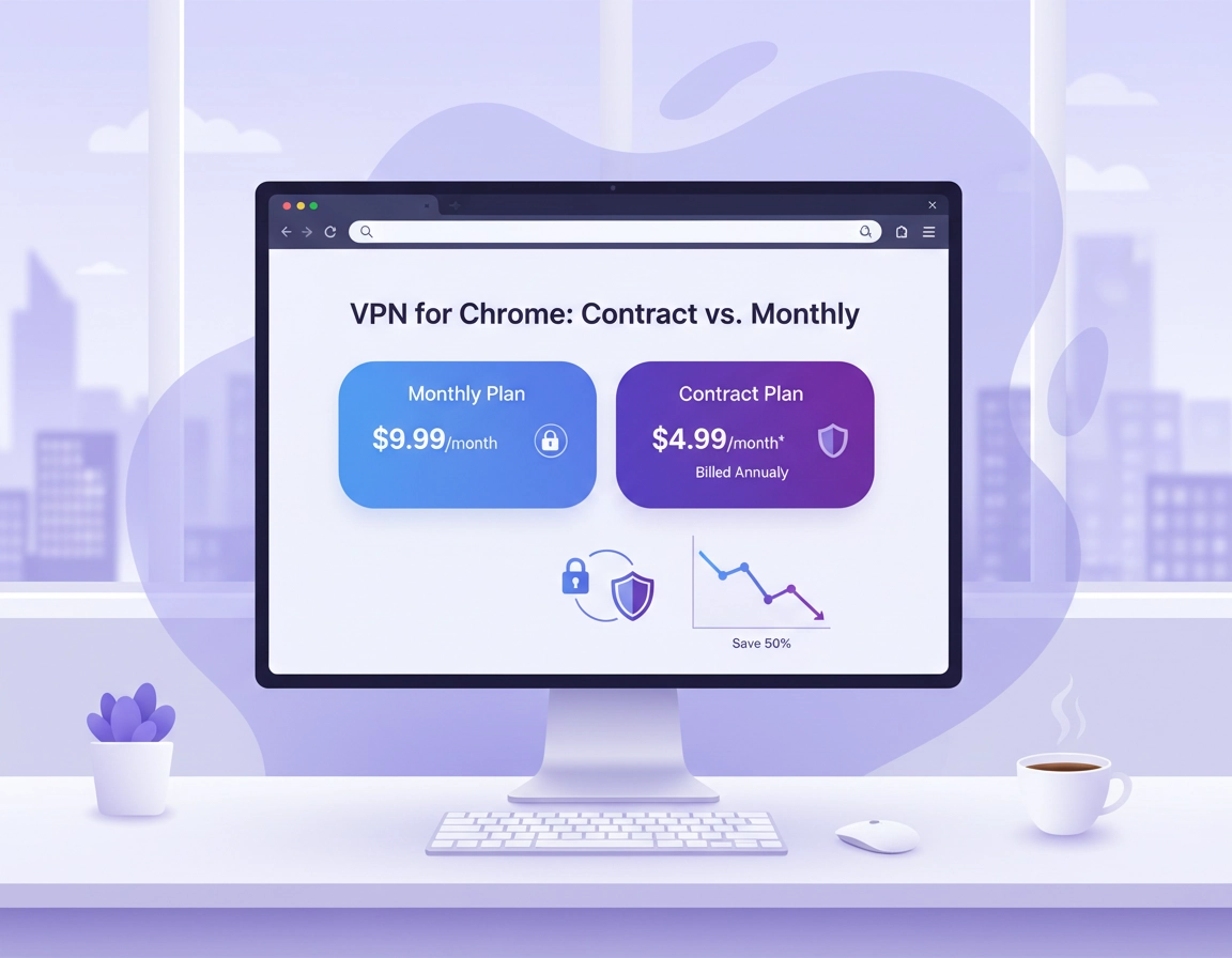 VPN for Chrome contract vs monthly pricing comparison