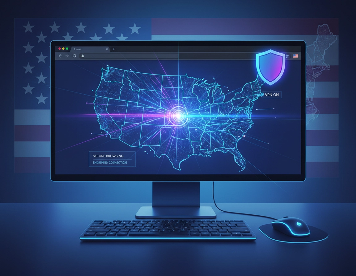 VPN for Chrome in USA guide with secure browsing, U.S. server selection, and privacy tips