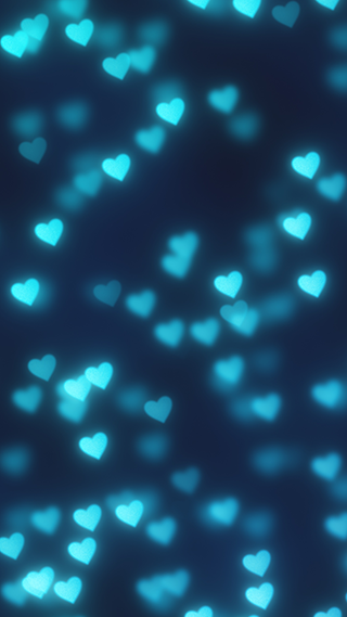 Blue Hearts Phone Wallpaper
