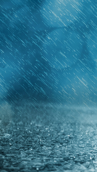 Blue Rain Phone Wallpaper