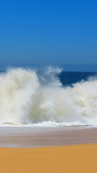 Crashing Waves Phone Wallpaper
