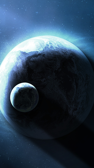 Deep Space Planets Phone Wallpaper