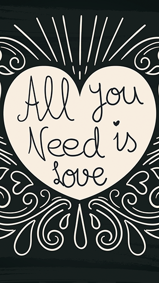 Drawn Love Phone Wallpaper