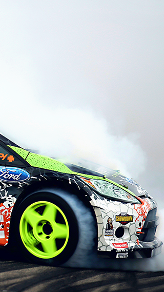 Drifting Ken Block Phone Wallpaper