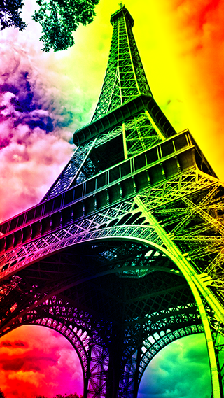 Eiffel Tower Color Phone Wallpaper