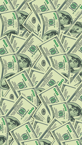 Hundred Dollar Bills Phone Wallpaper