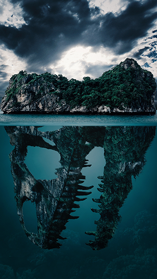 Mystery Island Phone Wallpaper
