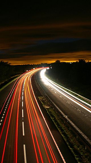 Night Highway Phone Wallpaper