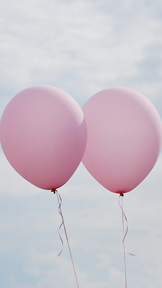 Pink Balloons Phone Wallpaper