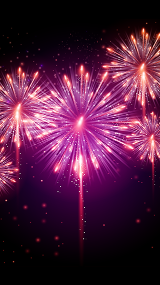 Pink Fireworks Phone Wallpaper
