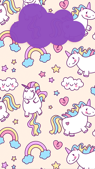 Pink Unicorns Phone Wallpaper