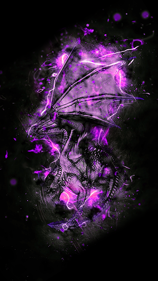 Purple Dragon Phone Wallpaper