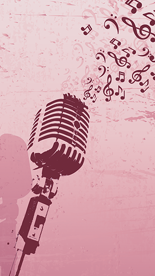 Retro Microphone Phone Wallpaper
