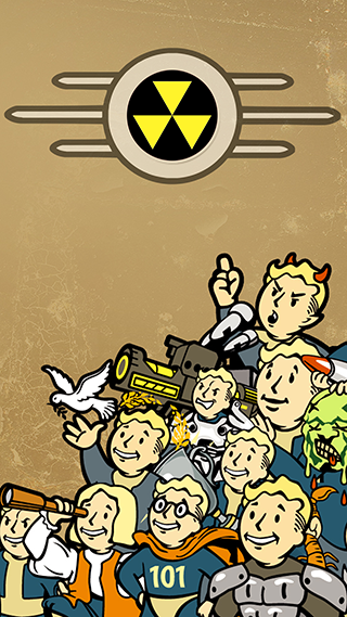 Vault Boy Perks Phone Wallpaper