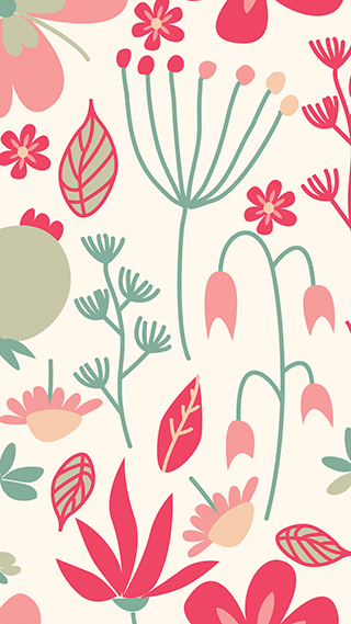 Vintage Flowers Phone Wallpaper