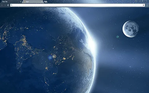 Earth From Space Google Chrome Theme