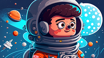 Astronaut In Space Chromebook Wallpaper
