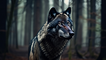 Black Wolf 8K Wallpaper