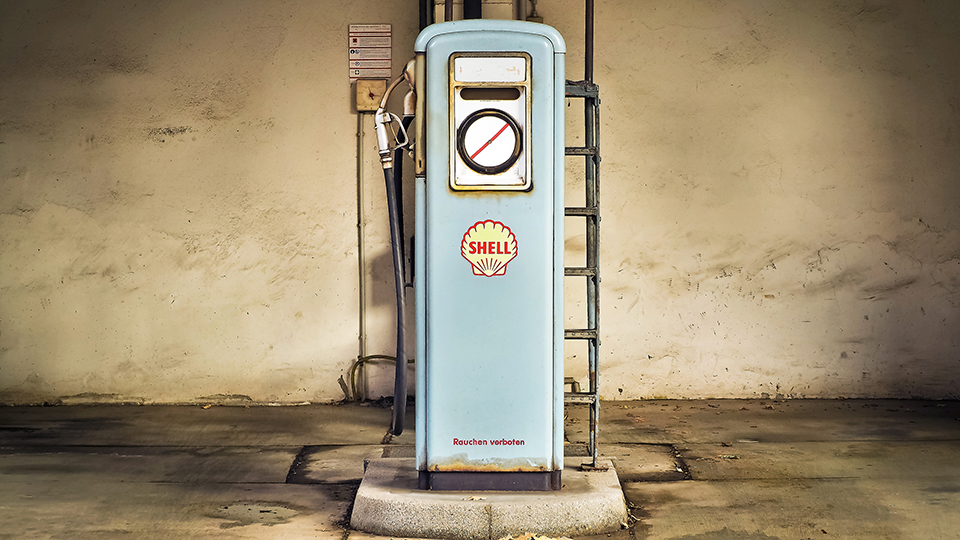 Vintage Gas Pump Google Meet Background